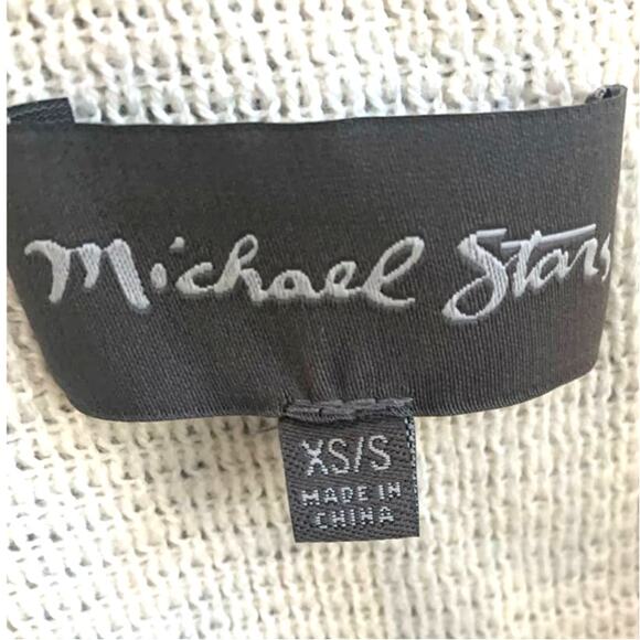 Michael Stars Poncho Cardigan XS/S Cream Button Front Knit Cashmere Blend - Picture 3 of 8